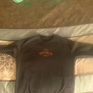 Men's Casual Fleece Letter Printed Round Neck Sweatshirt